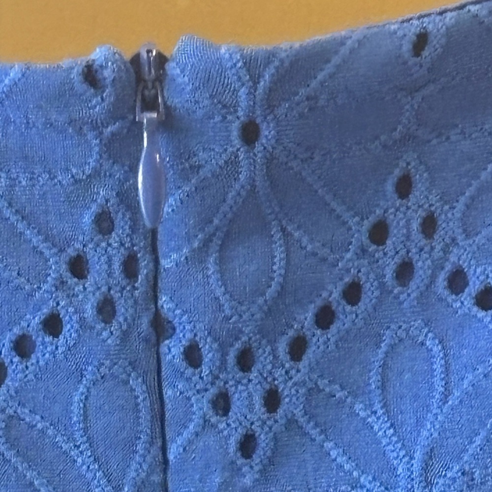 JH  Collectibles Women's Blue Sheath Eyelet Dress Size 16 NWT FREE SHIPPING - Picture 7 of 9